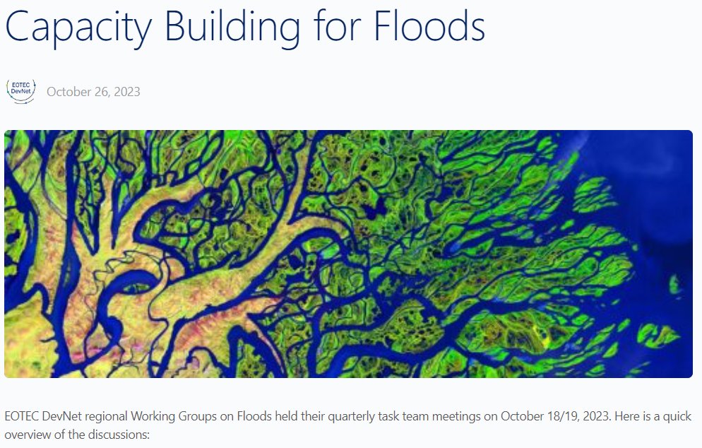 📣 Recap of EOTEC DevNet's recent regional Working Groups on Floods!
🌊 Key Highlights:
1. GloFAS 4.0 presentation by @StefaniaGrimal5
2. Discussions on how EOTEC can support #EW4All
3. New Mondego River analysis on our website
👉 Full Summary: eotecdev.net/capacity-build…
#Flood #EO