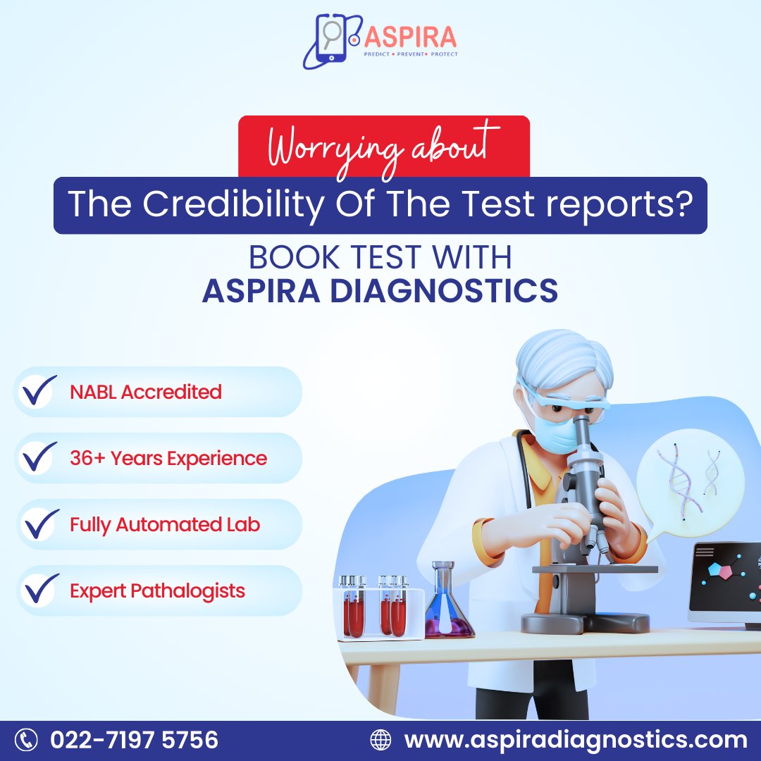 Concerned About Test Report Credibility? Rest Assured with Aspira Diagnostics - Your Trusted Partner in Accurate Testing and Reliable Results 📊🔍

#reliableresults #accuratereports #qualitycare #aspiradiagnostics #pathlab #familypathologist #diagnosticcentre #diagnostics