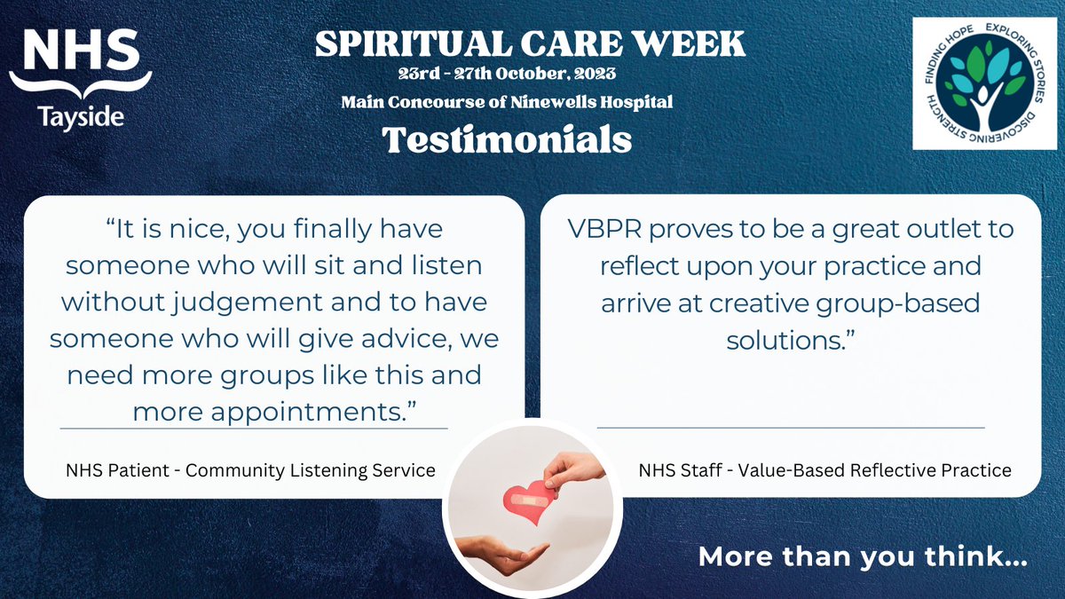 NHSTSpiritual's tweet image. In the journey of life, spiritual care guides us through the toughest terrain and illuminates our path. Let's celebrate the caregivers who provide this invaluable support.
#SpiritualCare #EmotionalSupport #celebratecaregivers
