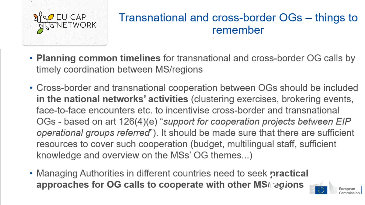 eucapnetwork's tweet photo. 🆕 Cross-border & transnational Operational Groups are a novelty in the 2023-27 CAP
Magdalena Mach @EUAgri explains:
🤝 Share experiences & knowledge – find right partners – more innovation
❕ Plan common timelines
❕ To be included in activities of National Networks
#SoIKE https://t.co/zVaqUMeYXo