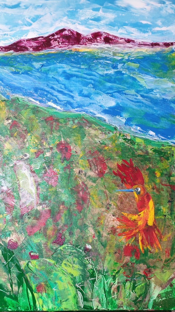 FrancisRenaud1's tweet photo. On n'y touchera plus #toile 92×65cm #huilesurtoile #peinture #atelier27 #colibri #baie #île #mer #ciel #galeriesdart #oiseaux #cactus #fleursdecactus #oilcolors #creation ⬇️⬇️ https://t.co/lqYVmYa8TQ