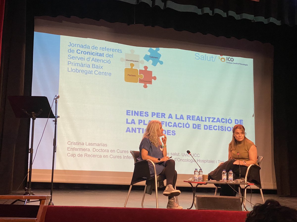 #Aprenemjunts. Melinda Gonzalez i Cristina Lasmarias ens donen eines per l’abordatge de la Planificació de Decisions Anticipades. 

#referentscronicitat
#apms
#GTMS
#ICS

<a href="/MelindaGonzC/">Melinda González Concepción</a> 
<a href="/clasmabcn/">Cricri #8M</a>