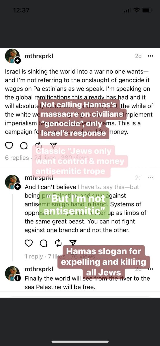 BenjaminPernick's tweet photo. Even worse than the “compliment sandwich” is the “antisemitic sandwich”, the cool leftist way to make your hate speech more digestible. #Israel #BringThemHome 🇮🇱

Here’s an example of a classic “antisemwich” https://t.co/jSBIlaujp4