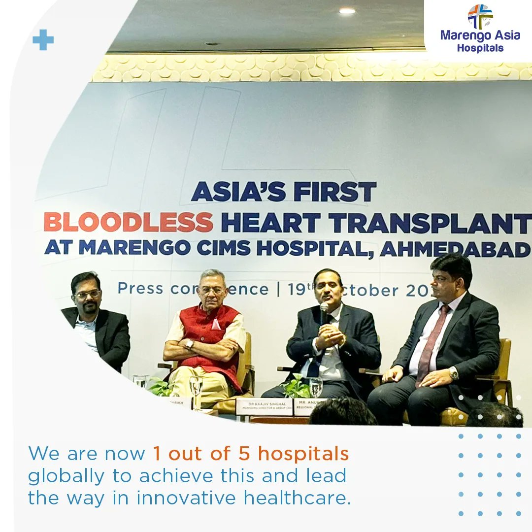 Marengo_Fbd's tweet photo. Marengo CIMS Hospital, Ahmedabad, is proud to announce a groundbreaking achievement in the field of heart transplants. We have set a remarkable milestone by successfully conducting Asia's very first bloodless heart transplant. https://t.co/I42ShSgr2j