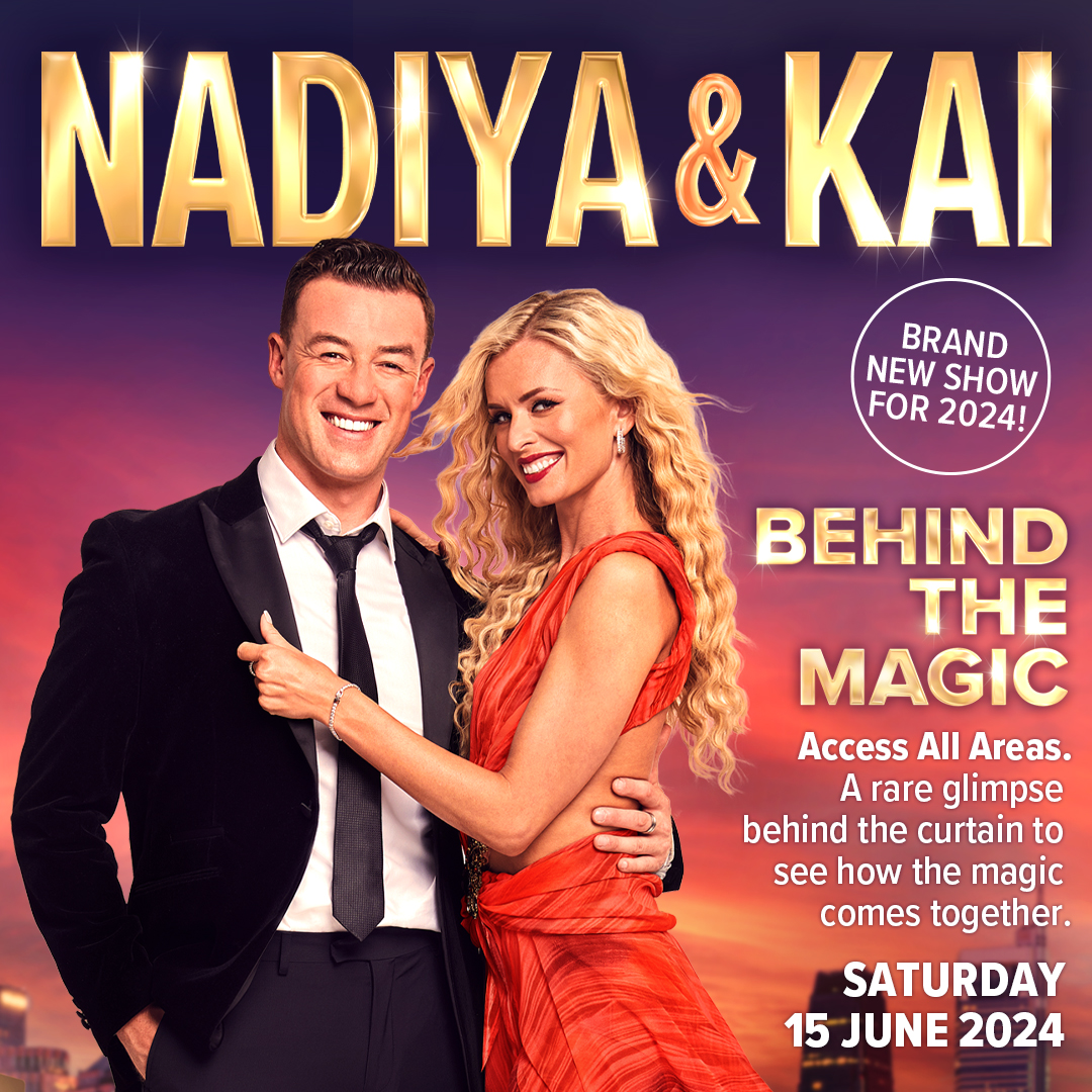 Nadiya and Kai: Behind The Magic💃🏼 Nadiya and Kai invite you back into their world and go behind the scenes to witness how the magic comes together in their brand new show Behind the Magic. 🎫 Tickets on sale NOW! 📅 Saturday 15th June 📲rhylpavilion.co.uk/events_list/na…