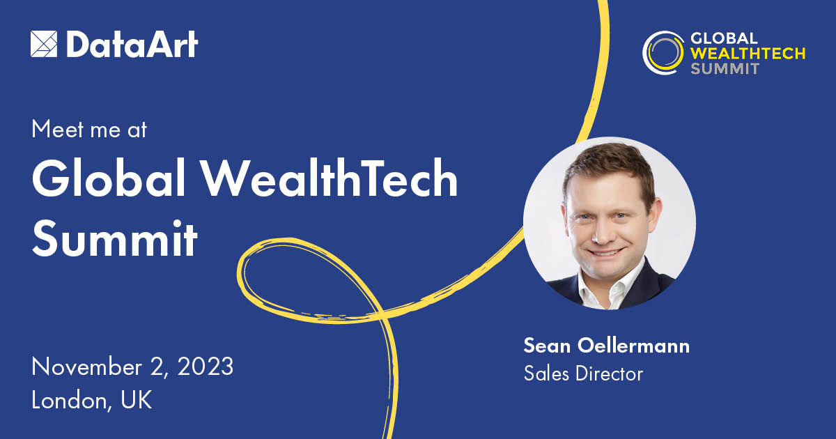 Our Sales Director, Sean Oellermann, will be attending the Global WealthTech Summit on November 2nd in London, UK. Join Sean at this premier in-person event to connect, collaborate, and explore the latest trends in the WealthTech industry. #WealthTech #GlobalWealthTechSummit