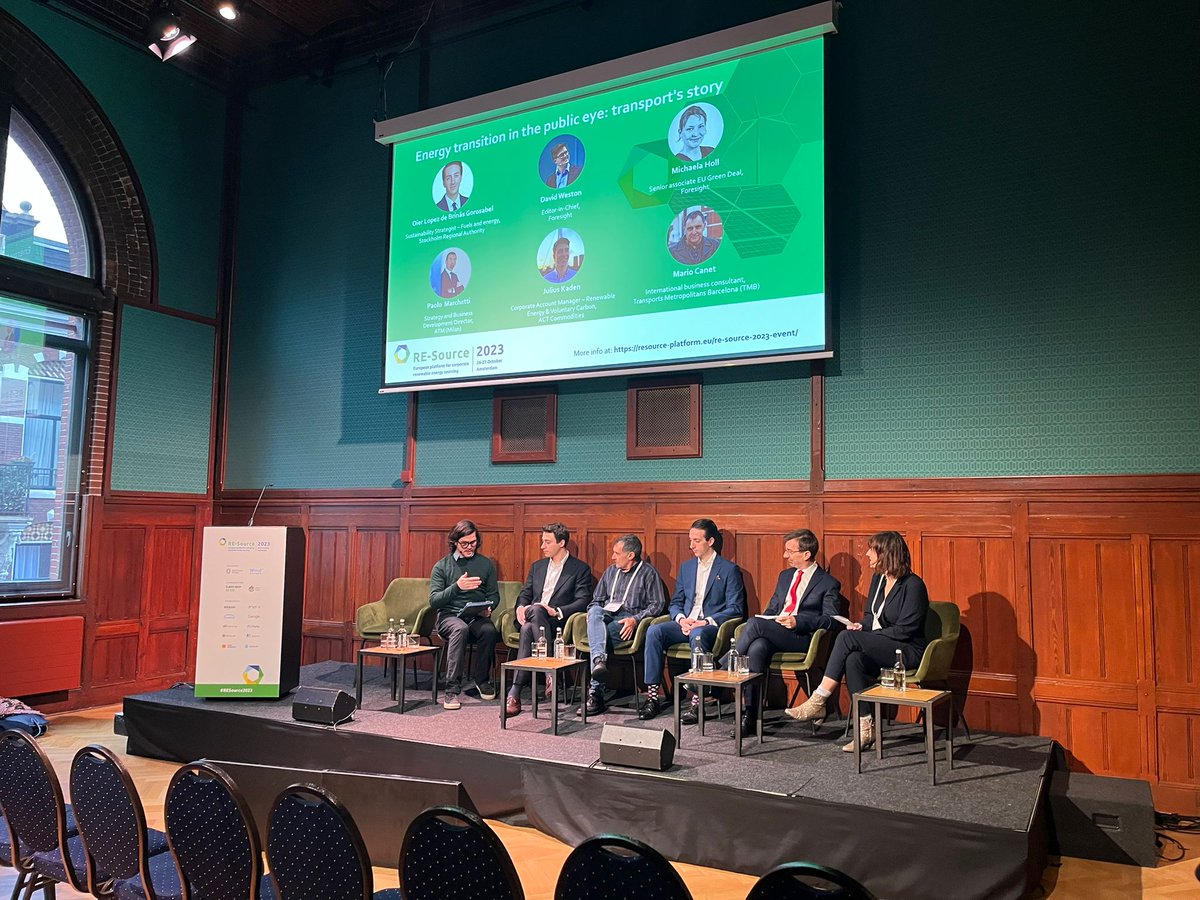 Now at #RESource2023: Paolo Marchetti @atm_informa shares the electrifying news: “75% of our fleet is already cruising on electricity! Our goal for 2030? Full fleet electrification!’” PPAs are crucial to achieve a cleaner future in transport. 🌍🔋 #CleanEnergy @FORESIGHTdk