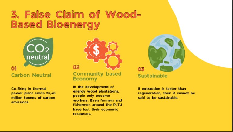 chikarein's tweet photo. Lalu dari pemaparan @TrendAsia_Org, Penerapan bioenergy di Indonesia nyatanya memberikan masalah baru krn penerapan cofiring biomassa menggunakan pellet kayu sehingga ad deforestasi besar2an
#BersamaBergerakBerdaya #TeamUpForImpact #UntukmuBumiku #MudaMudiBumi #Eathink #Skelas https://t.co/yGrfQVVlnT