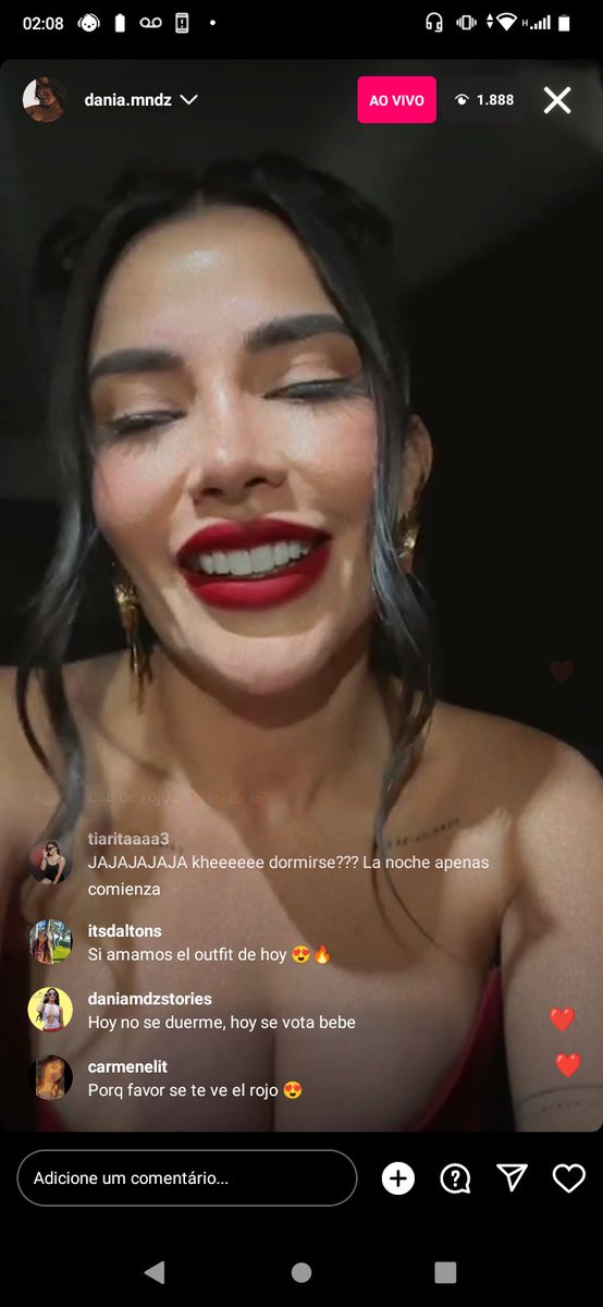 Eu perdi a live mais cedo no tiktok... Mas eu consegui ver a live agorinha no insta
Te amo muito <a href="/dania_mdz/">Dania Mendez</a>