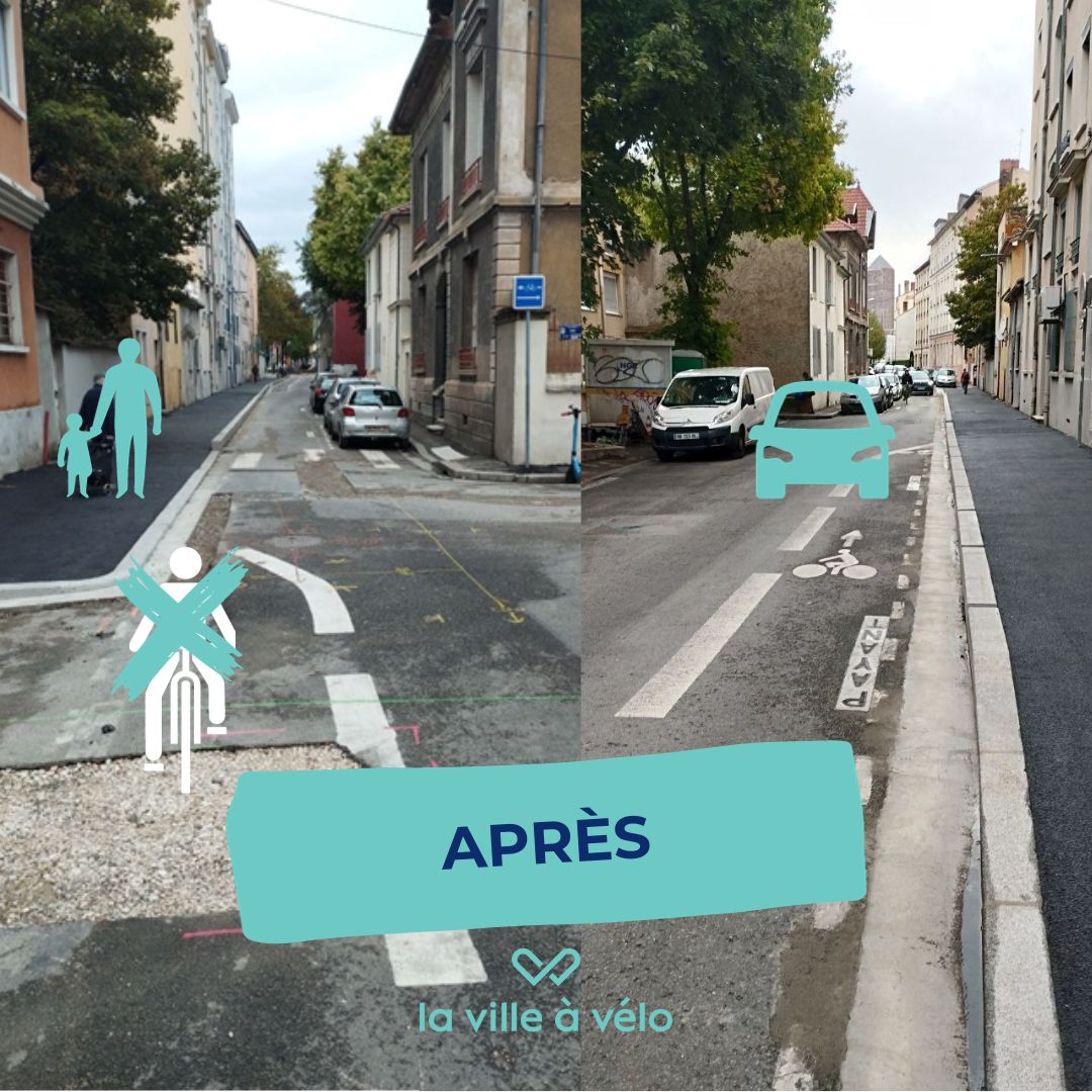LaVilleaVelo's tweet photo. @villeurbanne ... entre temps, la bande cyclable🚲 a disparu; les cyclistes se retrouvent pris en 🥪 (miam...) entre le trottoir, le flux voitures et les 2️⃣ 0️⃣ places de stationnement #emportierage.
🔴 Piétons🤝Cyclistes MÊME COMBAT. Poke Ville de @villeurbanne, sécurisons les #modesactifs ! https://t.co/JbYlTxhuKq
