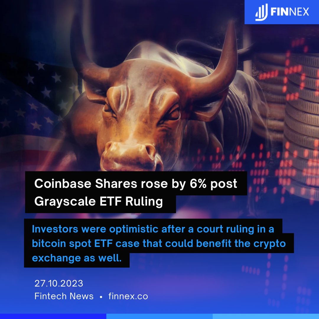 finnexofficial's tweet photo. Coinbase shares recently saw an increase upon an ETF ruling. Despite crypto’s uncertainty, we’re seeing optimism in the market today.

Don’t miss out on the opportunity to make the market and your funds work for you. Experience it firsthand at https://t.co/fa5yY6miZV now! https://t.co/faIti3aBlR