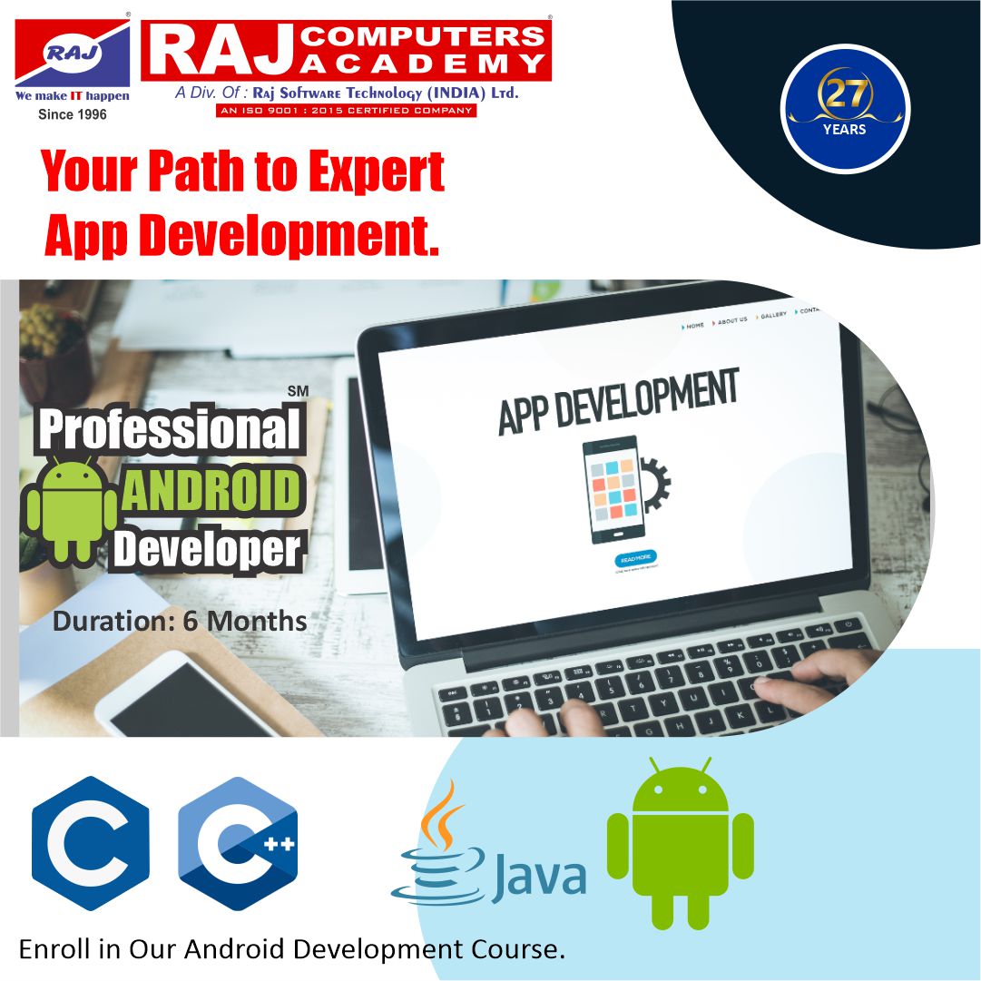 rstilindia's tweet image. Leading National Brand in Computer Training Institute
Raj Computers Academy
CAREER बनाने में आपका सच्चा साथी
Dreaming of creating your own Android apps? 🌠💡 Our Professional Android Developer Program can turn your vision into reality.
#developers #androidcourse #rajcomputers