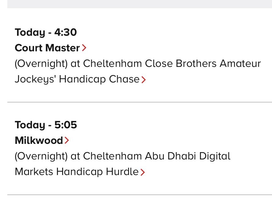 tensplenty1's tweet photo. 2 Runners for Team @Neil_Mulholland today @CheltenhamRaces Best of Luck 
#MrBO’Neill @richiemclernon @Conoroneill83 @Kieramul @mdeady79 @Stevo05946874 @mikeshorsetalk @JoeSeward1 @vinnygrennan @william74386052 @Paul_Horses1st @surfthewaves99 @mikethegolfer2 @SarahKeys2 https://t.co/ROFq2BamD7