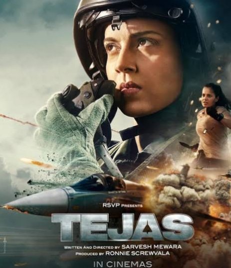 #TejasReview Rating :⭐️⭐️⭐️⭐

#Tejas fantastic film.. Inspiring, Emotional And Fitting tribute to the Indian air force.

@KanganaTeam looking beautiful and outstanding performance. #VarunMitra , all actor's good support. 

@sarveshmewara1 full marks to direction he is excellent