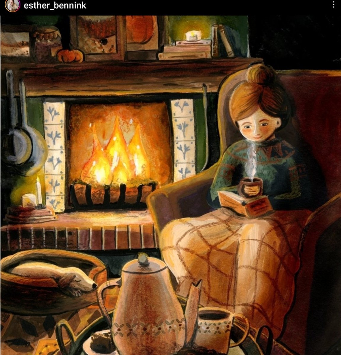 Summer hadn't started yet🤭but I'm longing for winter to enjoy nights like these: A cosy night with your dog curled up by the beautifully warm fire, a good book & a cup of hot chocolate 💕life doesn't get much better💕
#Cosy #Reading #Home #warmFire #HomeSweetHome #Jo_March62