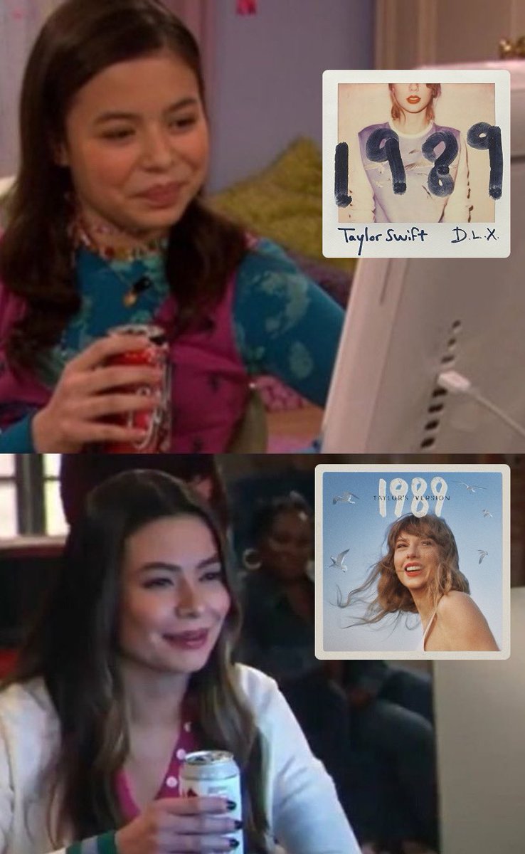 wwandaxvisionn's tweet image. me listening to 1989 in 2014 vs me listening to 1989 (taylor’s version) in 2023 
#1989TaylorsVersion