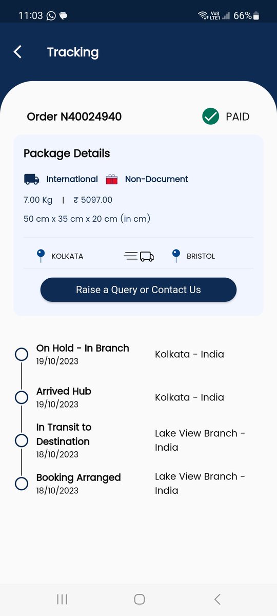 indianstud's tweet photo. @DTDCIndia looks like its not going to move at any cost.come what may.24hrs passed after doing further paper work. https://t.co/giauTHn1AJ