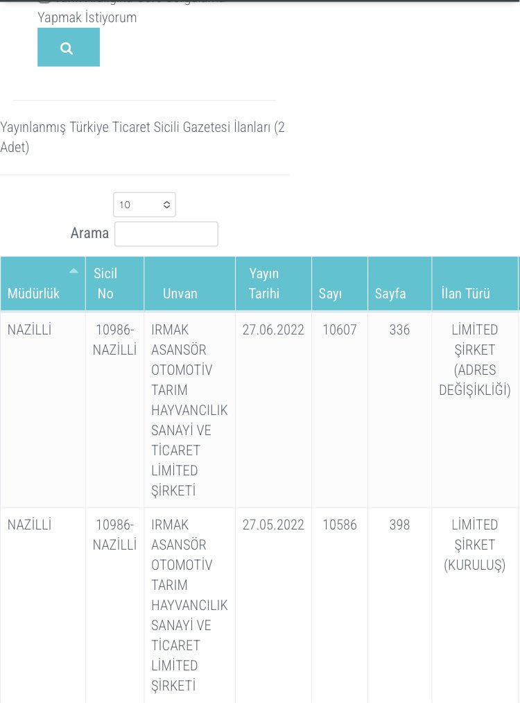 Aydın’daki asansör cinayetinde bakım sorumluluğu olan Irmak Asansör’ün sadece 1 yıldır faaliyette olduğunu biliyor musunuz? 
Tahminen şirket kurulur kurulmaz ihale aldı. Ya da ihale almak garanti diye şirket kuruldu.