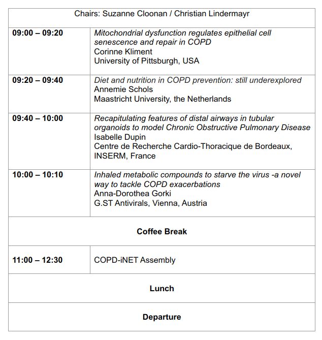 Three days to go!👇1st @copd_inet in person Symposium in #Munich. 44 key COPD researchers entire globe & 2 outstanding keynote lectures by Klaus Rabe and Sir P. Barnes @COPDUK. Lets translate our groundbreaking knowledge into therapies to combat COPD @HelmholtzMunich @dzlacademy