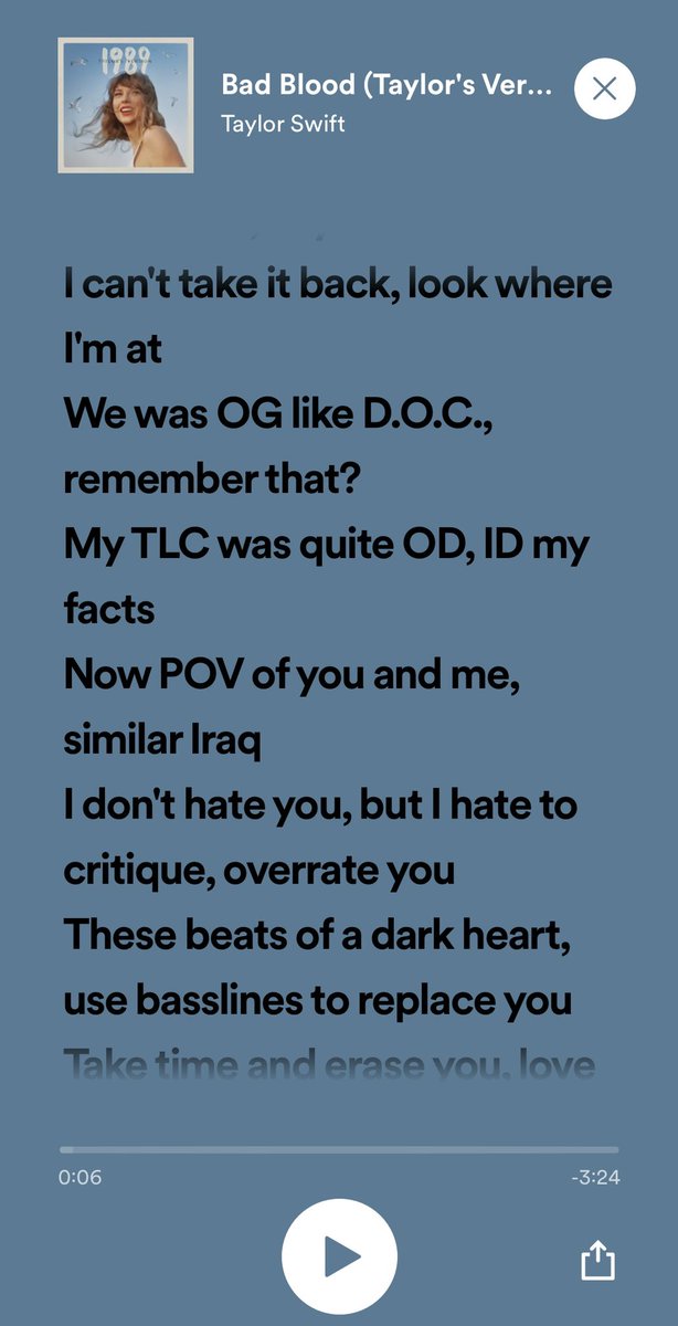 sararcle's tweet photo. Spotify is really struggling with these lyrics https://t.co/kPCtkA19H2