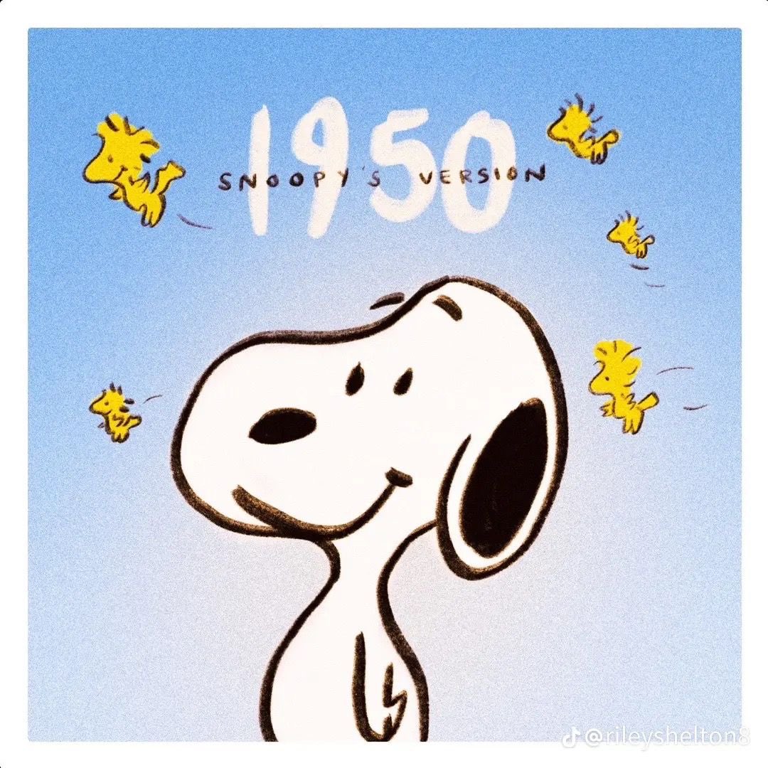 gir1genius's tweet image. 1950 (snoopy’s version)