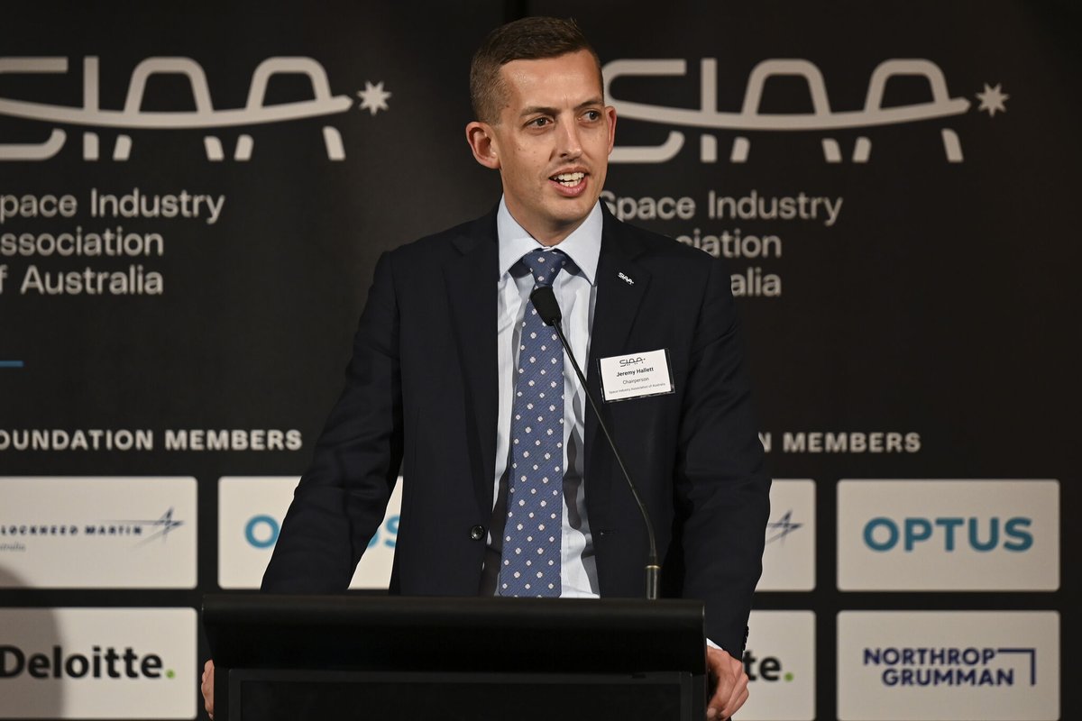 spaceindustryoz's tweet photo. Day 2 Southern Space 2023 conference kicked off with Opening Remarks from SIAA Chair Jeremy Hallett, followed by a presentation from SIAA Foundation Member Deloitte on the Space Threats Landscape &amp; Space Information Sharing and Analysis Centre (ISAC).

#southernspace #siaa https://t.co/rIpte2bqS8