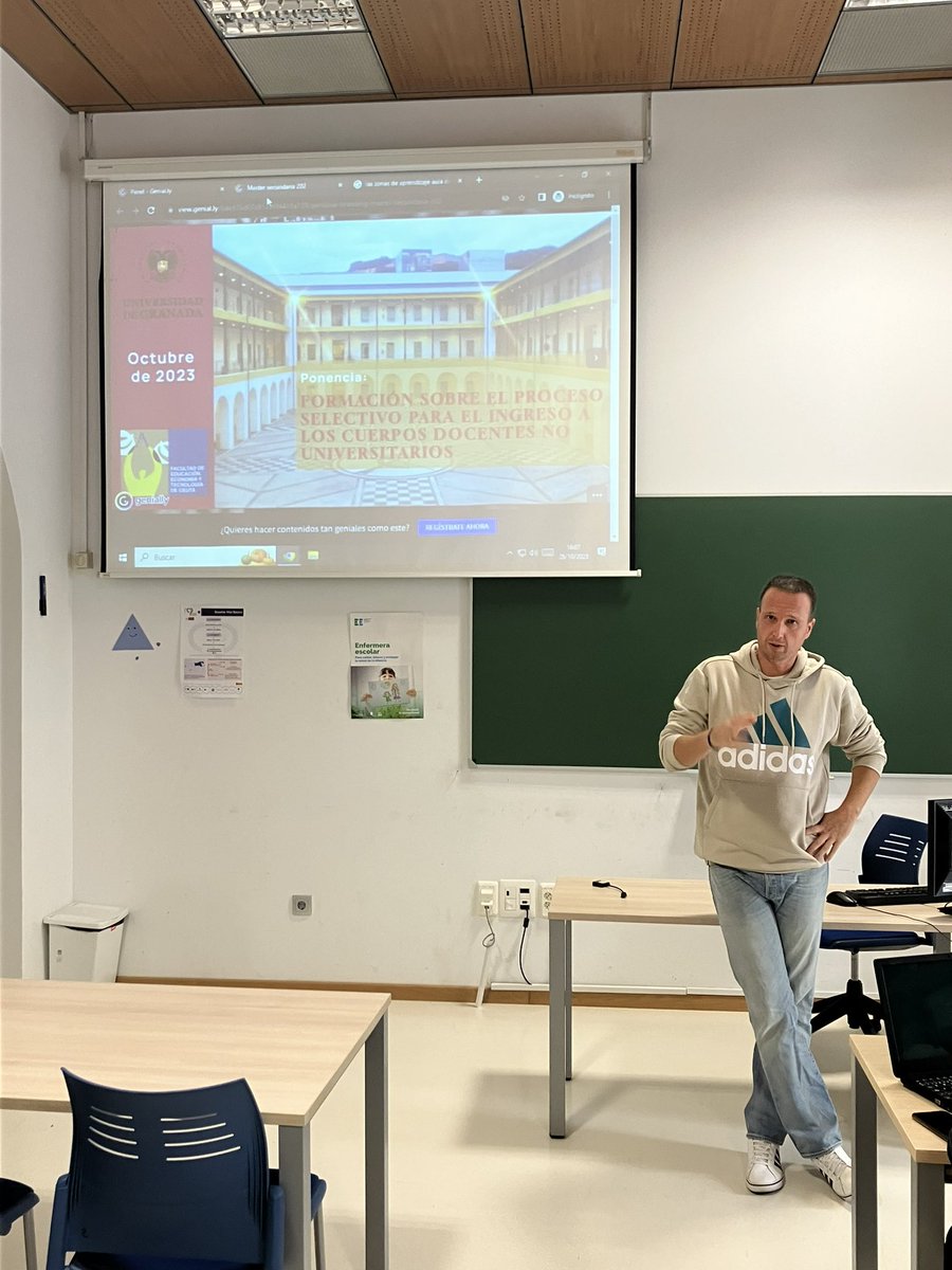 jlopezbelmonte's tweet photo. Hoy hemos disfrutado en el #MAES de una 📣ponencia sobre #oposiciones de la mano del 🎓Doctor Pablo Dúo-Terrón @esparaTIC quien ha transmitido al alumnado💡nociones esenciales para un ✅efectivo proceso de oposición al cuerpo de docentes no universitarios.
.
.
.
@educatech21 https://t.co/FqVw8Ca9ib