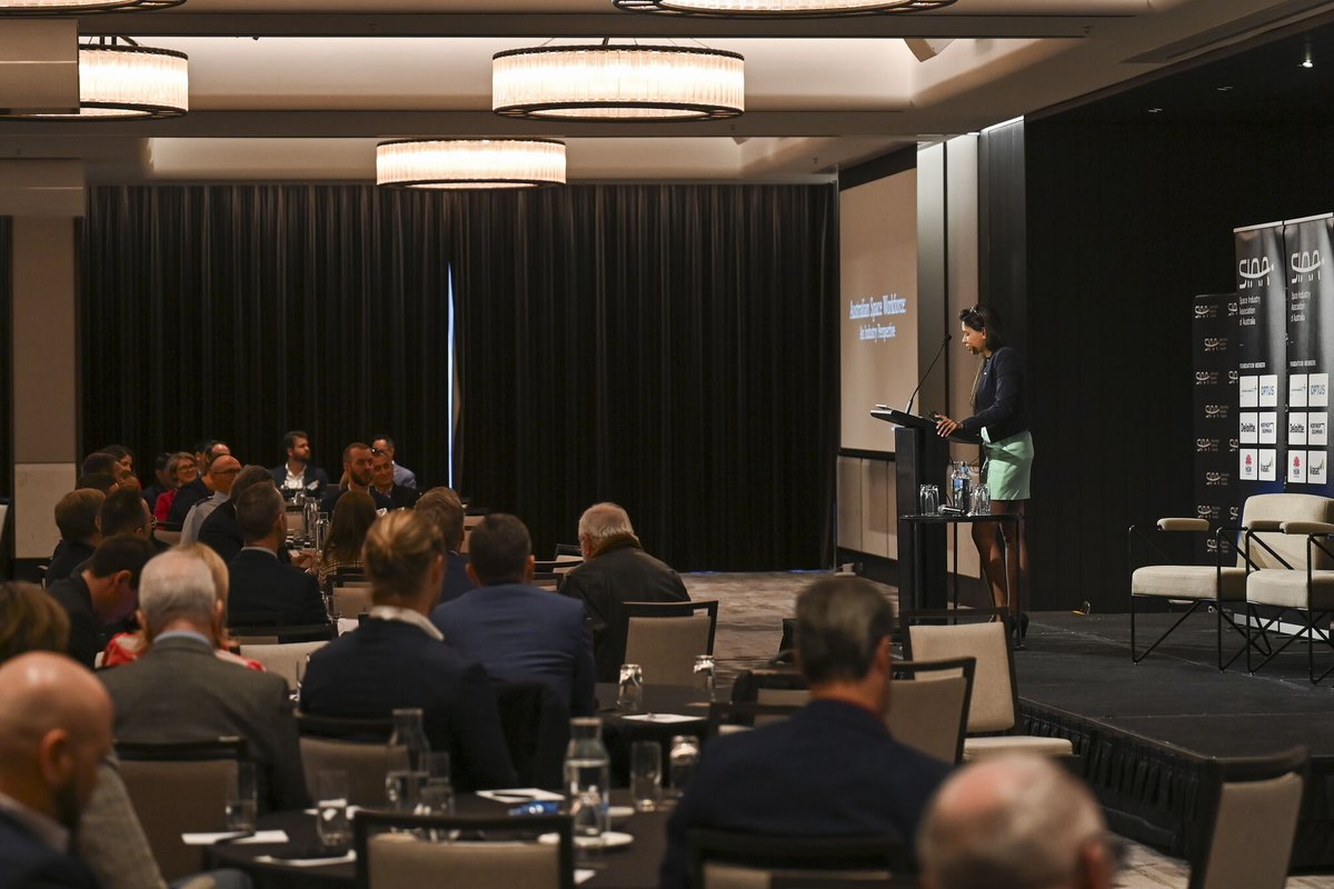 📡Incredible presentations from SIAA Foundation Member Optus on Day 2 of Southern Space. 

Featuring Piers Cunningham, SIAA's Optus Industry Fellow Paroma Dunbar, introduced by Director Satellite – Governance &amp; Industry Engagement at Optus and SIAA board member, Veronica Bainton.