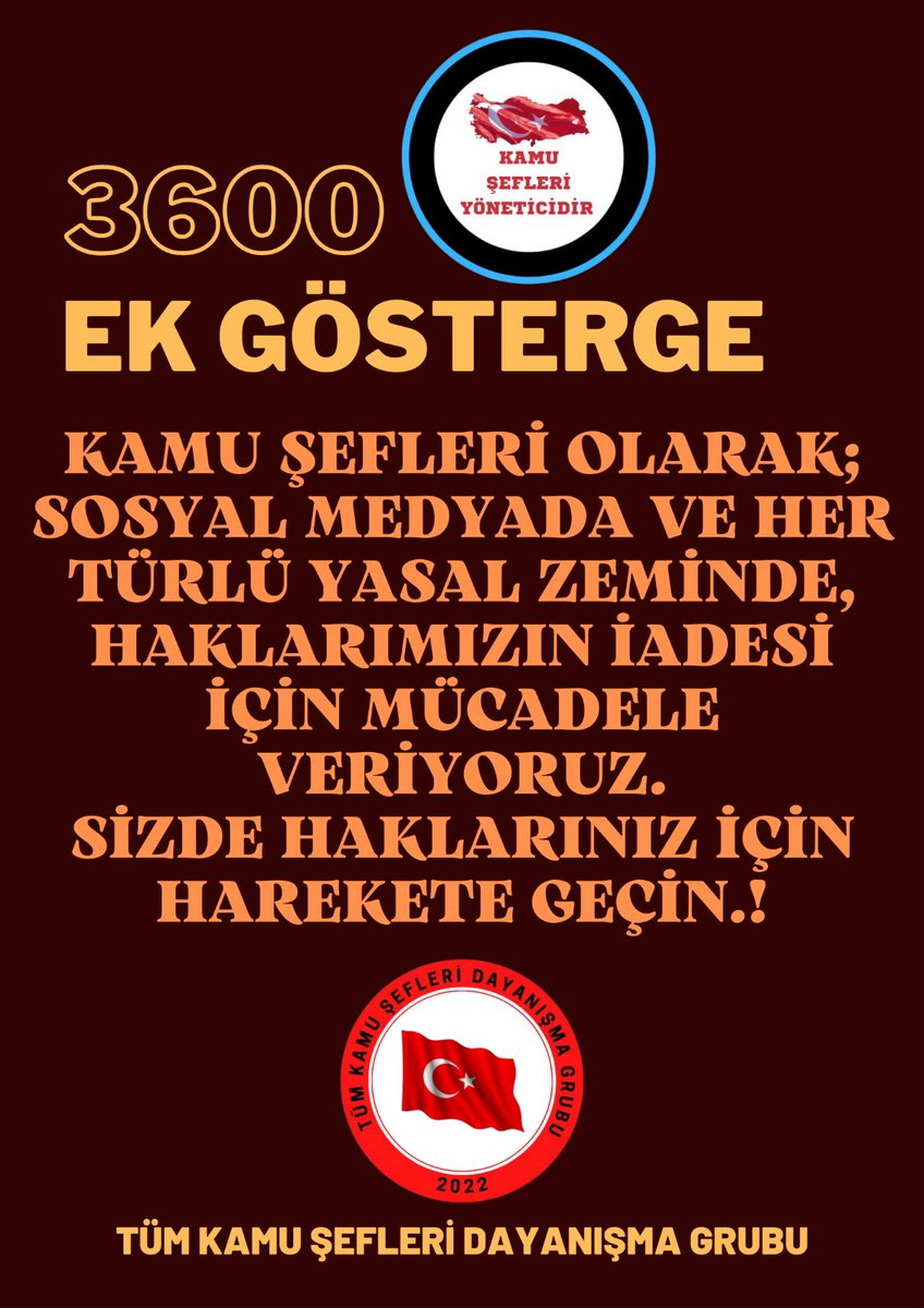 KamuSefleriD_G's tweet photo. 3600 ek gösterge dışında tutulmaya devam edilen, söz verilmesine rağmen henüz hiç bir harekete geçilmediği için mağduriyeti devam eden #TümKamuŞefleri artık sonucu görmek istiyor. Daha fazla ötelenme olmadan hak yerini bulmalıdır. @RTErdogan @isikhanvedat @memetsimsek @TBMMresmi https://t.co/yPQsR43zoA