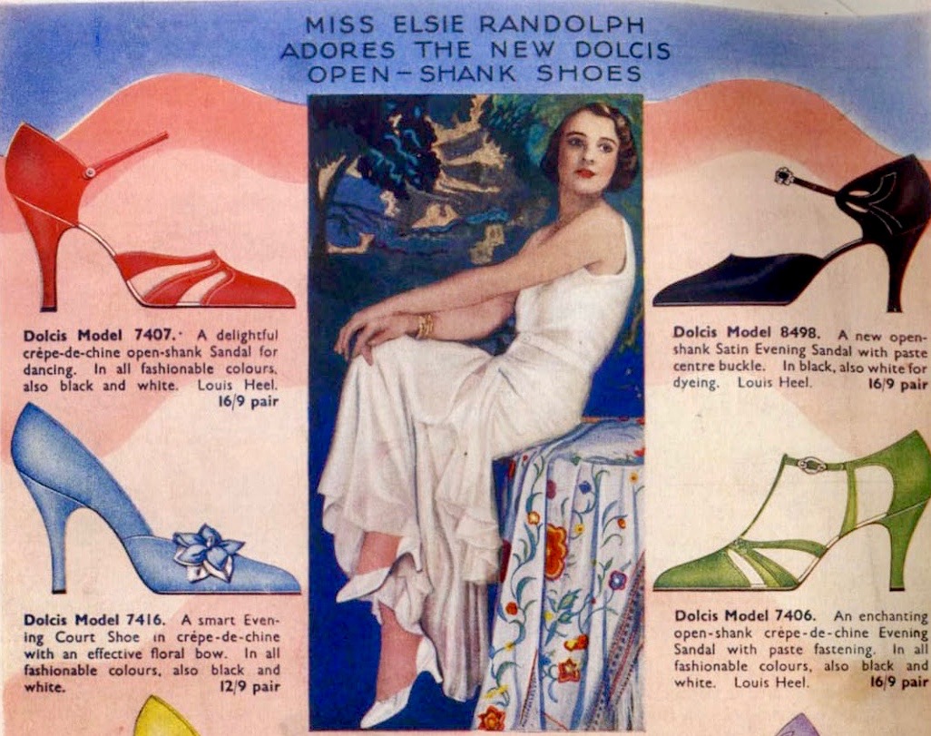 In #OCTOBER 1931
🧵👇
‘Miss Elsie Randolph [(1904-1982) English actress, singer, dancer] Adores the New Dolcis Open-Shank Shoes’
#illustration #illustrationart #illustrationartists #DolcisShoes #ElsieRandolph #womensfashion #womensshoes #shoedesign #fashiondesign #1930s