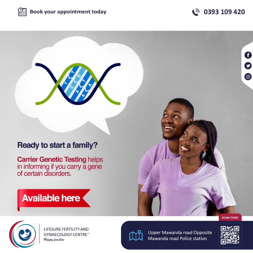 LifesureC's tweet photo. Take a glimpse into your potential future. Carrier Genetic Testing which helps in informing you if you carry any gene disorders that may be passed on to your offspring.
Find out more via: https://t.co/MPBa9Jzd8P
#HappyFamilies #CarrierGeneticTesting #family #StartAFamily https://t.co/JnWBwIrWWk