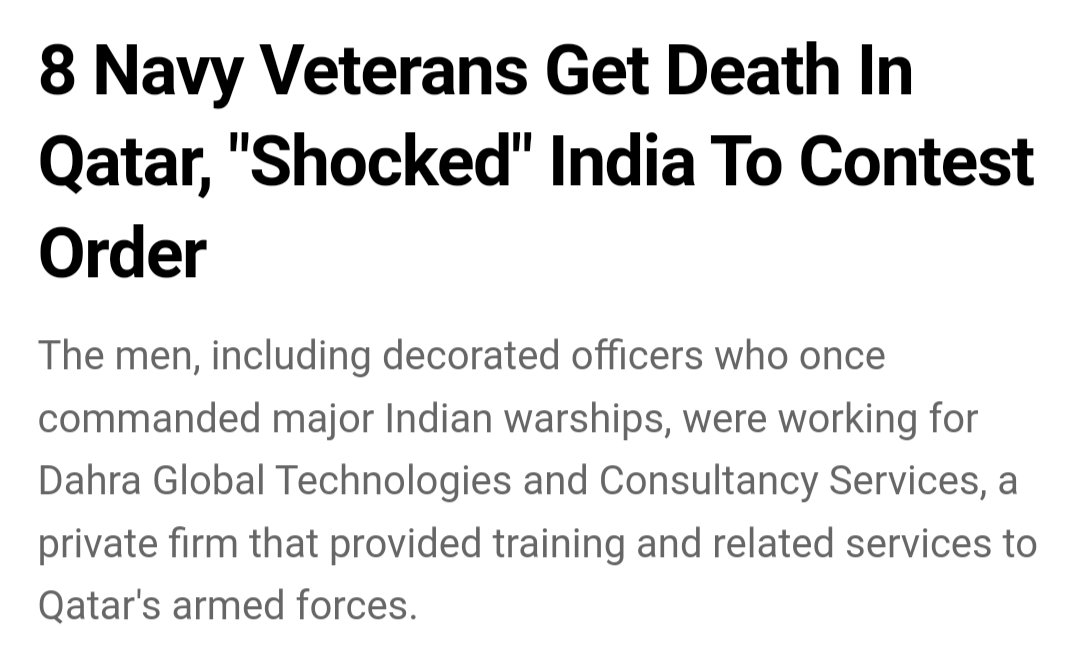 robinaugustine5's tweet photo. "India should prevent ex-military officers from working for foreign countries, closely monitor their private-sector employment, and strive for the safe return of these individuals." https://t.co/ddzxaO4qk1