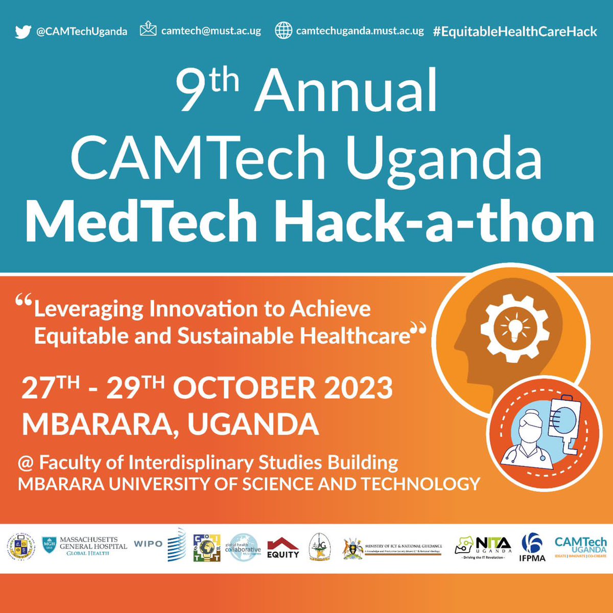 The 9th Annual <a href="/CamtechUganda/">CAMTech Uganda</a> MedTech Hack-a-thon is on! 

Innovators from around the world are here to solve critical health challenges in low-resource settings by leveraging innovation to achieve equitable and sustainable healthcare

#EquitableHealthcareHack