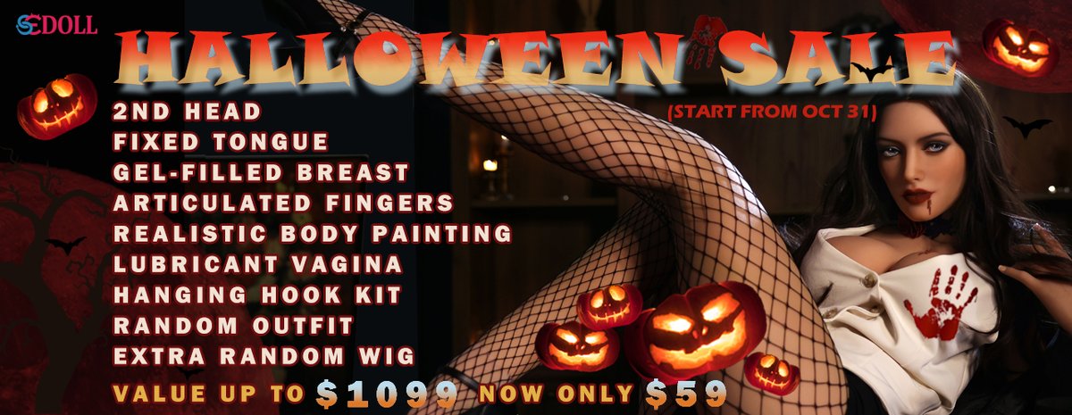 AliceSE155833's tweet photo. HALLOWEEN SALE🥳😈👻🎃🍬⚰️🦇👀
Halloween is coming, happy Halloween in advance!
https://t.co/M8xFSQUd6I
#ハロウイン #キャンペーン　#等身大ドール #HolidayKickoff #models #portrait #PhotographyIsArt #lifelikeart #fashionstyle #barbie #dollcollector #bjd #Halloween2023 #TrickorTreat https://t.co/wsE22vvLeX