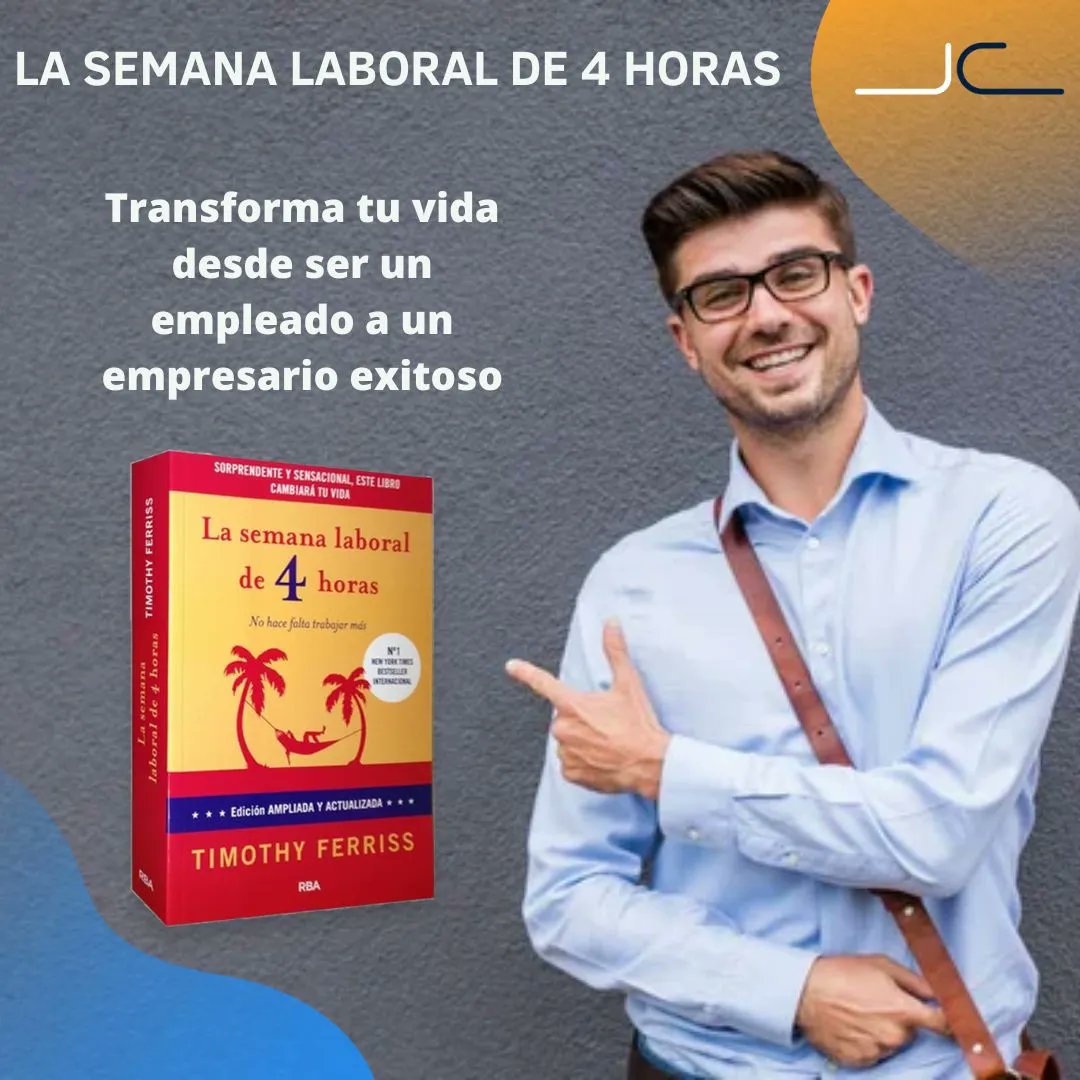 juanvcisneros's tweet photo. ¿Eres #emprendedor o #empresario? No dejes de leer las claves del éxito del libro «La Semana Laboral de 4 Horas» de Tim #Ferriss 

#entrepreneurs #business #Entrepreneurship

https://t.co/ecapVijNXJ https://t.co/1WmJZ7WNWb