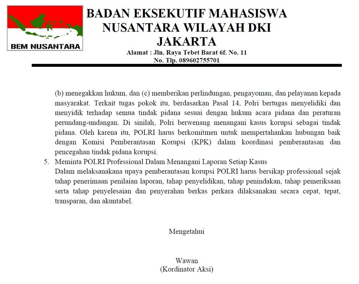 MurtadhaOne1's tweet image. Ini tuntutan BEM Nusantara

#SaveKPK