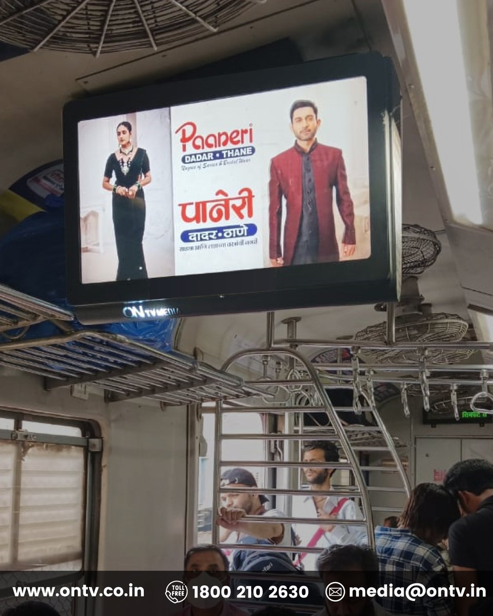 ONTVTransit's tweet photo. Grace Personified with Paaneri Saree &amp; ONTV Transit Media! With 10,000+ screens in 160+ trains across Mumbai, Kolkata, and Bangalore, we're sharing the timeless beauty of traditional fashion with saree enthusiasts nationwide!

#ONTV #ONTVTransit #ONTVMedia #Paaneri https://t.co/d3H9s8gCrk
