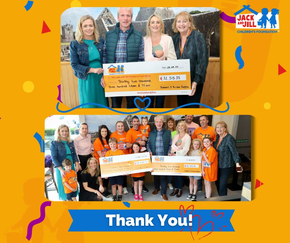 Tribute to Jonny & Alyson Farrell from Claregalway, supported by ⁦our nurses to care for their two wonderful little boys Cillian and Odhrán, who sadly passed away in Aug2010 and Feb2022, respectively. Community champions and fundraisers.🧡 👉🏻jackandjill.ie/thank-you-to-a…