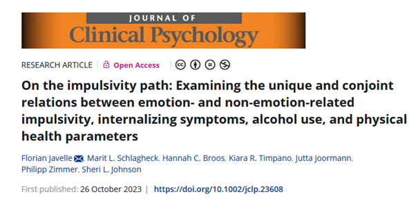 npi_dshs's tweet photo. 📢New Publication Alert 📚 Our latest article delves into #emotion-related #impulsivity and its impact on psychopathology and physical health. Check out our findings and their implications for better mental and physical well-being. https://t.co/tSIFhjB441 #HealthImpact https://t.co/8RSkowGvFv