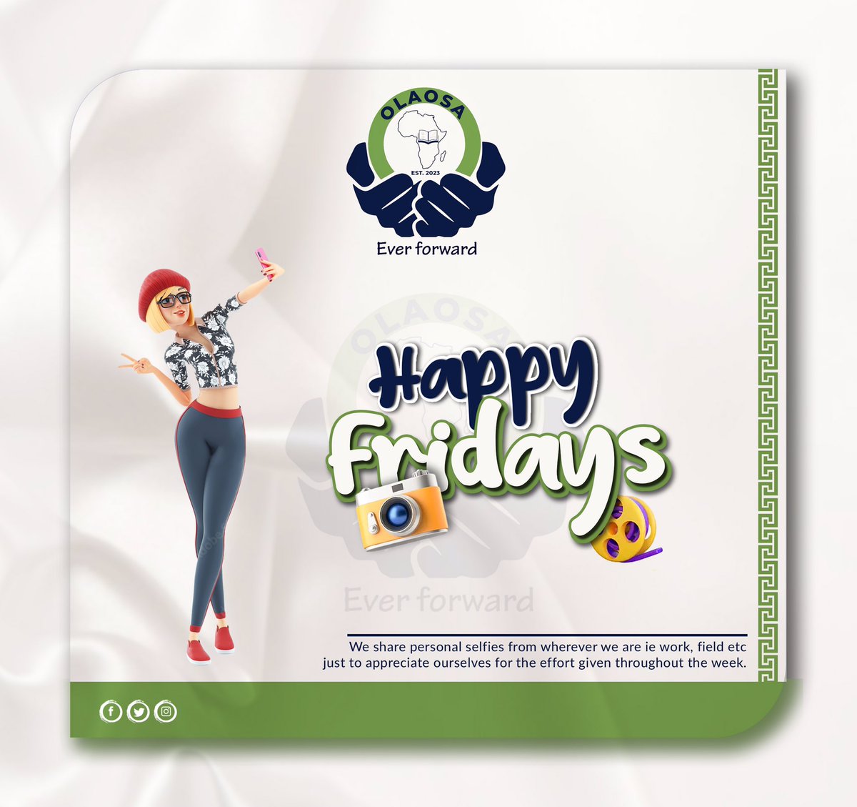 OlaosaCom23's tweet image. How was your week? Was it productive or not? All the same, you made it to Friday. Take a selfie, record a clip at your workplace in appreciation of your week’s efforts.

#HAPPY_FRIDAY
#WeekendInStyle
#ThankYou
@OlanOlam_League @ndijjo_sam @nathan_ogooro @JCWamala