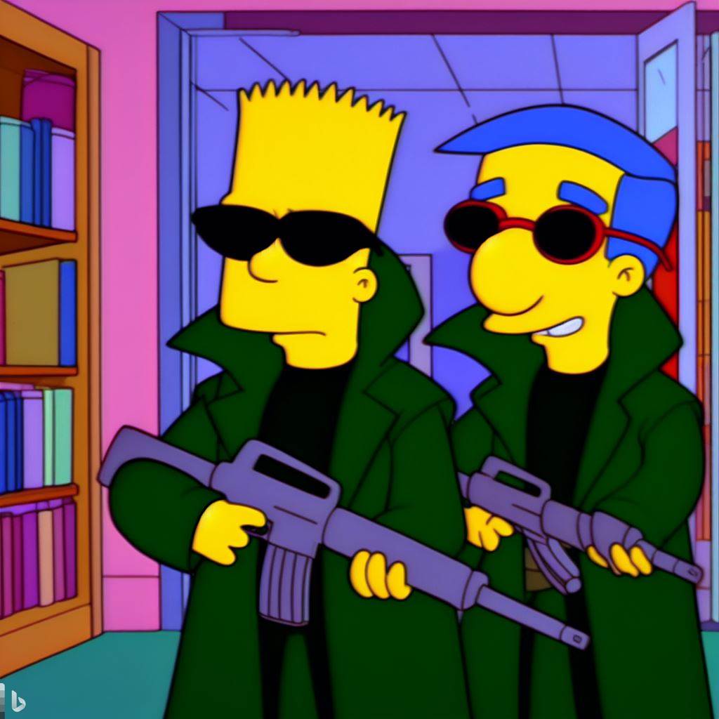 viperwave's tweet photo. The best prompt you could put into AI was "90s Simpsons Screencap" because it had no idea how to scale characters and occasionally just invented new Simpsons. https://t.co/ZucZ7ESZUv