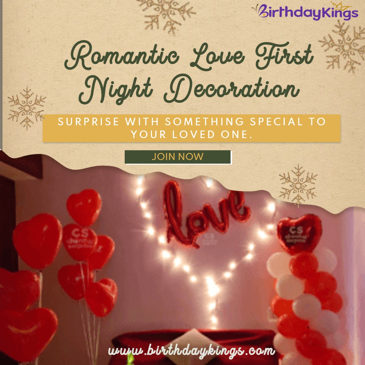 Romantic Love First Night Decoration @ ₹6,499.00
.
.
Booking available via link :- birthdaykings.com/product/romant…
.
.
.
.
#Booknow #bookingavailable #romanticgateway #RomanticDecoration #ProductCatalogue #boostpost #love #adventure #firstnight #dailypost #follow #explorepage #Twitter