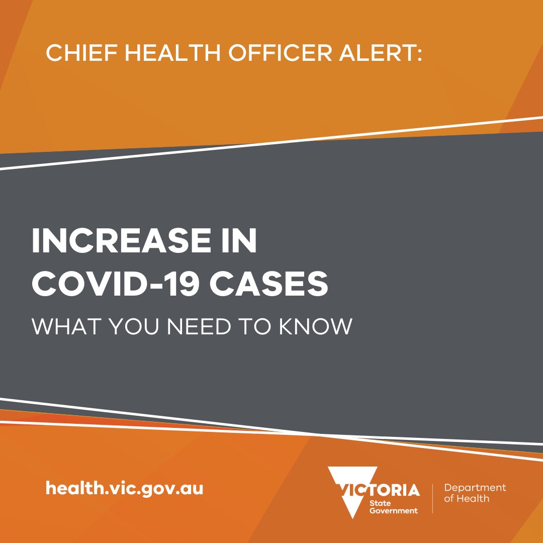 Community transmission of COVID is increasing across Victoria.  

This is an expected part of the ongoing evolution of COVID in the community, as our immunity wanes with time. 

Learn more: go.vic.gov.au/49aqs1x 

🧵 1/3