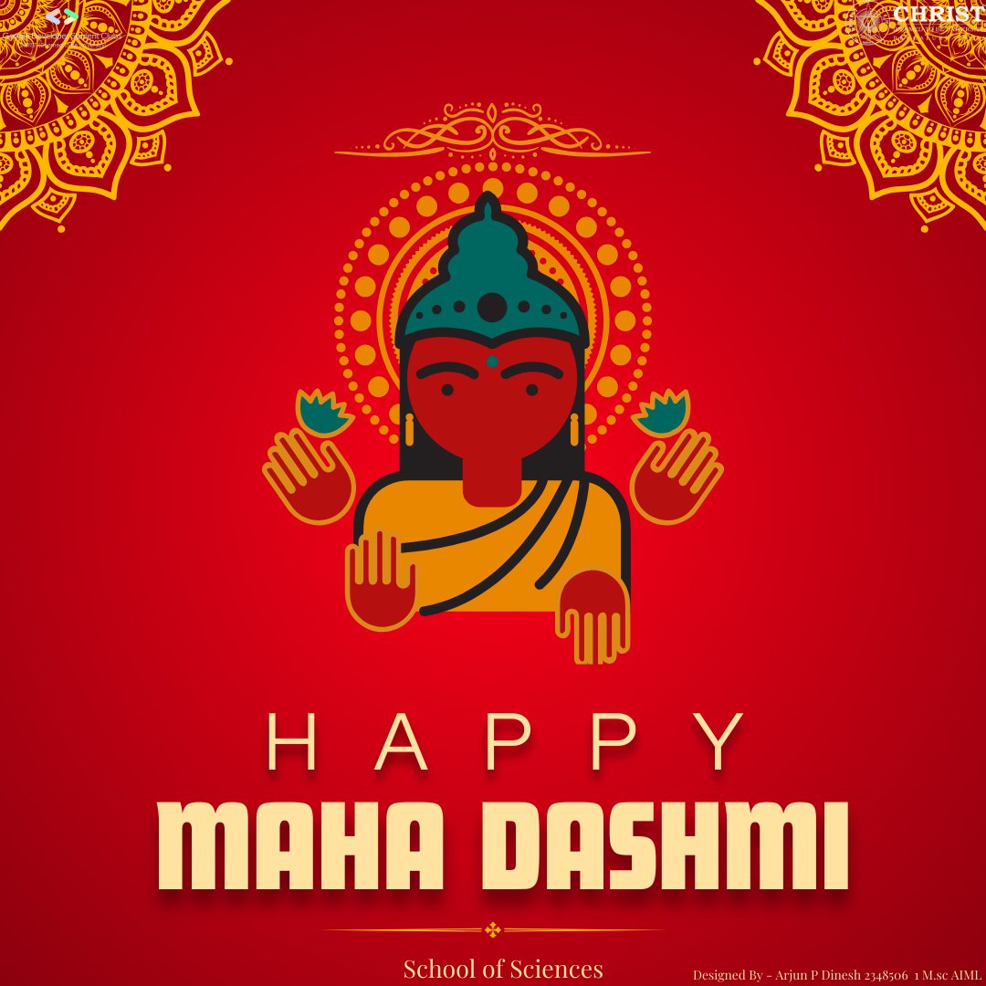 gdsc_cdtu's tweet photo. It's the month of SHUBHO BIJOYA, does the date even matter?! May Maha Dashmi bring the end of all bad luck and the start of a year where all noble wishes are granted 🎀

#gdsc #gdscindia #gdscbglr #gdsccdtu

Credits: Arjun P Dinesh, 1MSc AIML https://t.co/D8EcCV7nLx