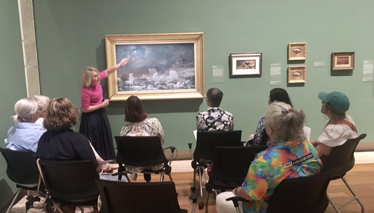 Wonderful to spend the morning at @QAGOMA joining Debbie Brittain’s Art & Dementia program. It combines art, story telling, and multi sensory activities in a supportive and joyful group context @creatingopps @UQHealth @UQPsych @artshealthqld @ArtsHealthAu @creative_gov_au