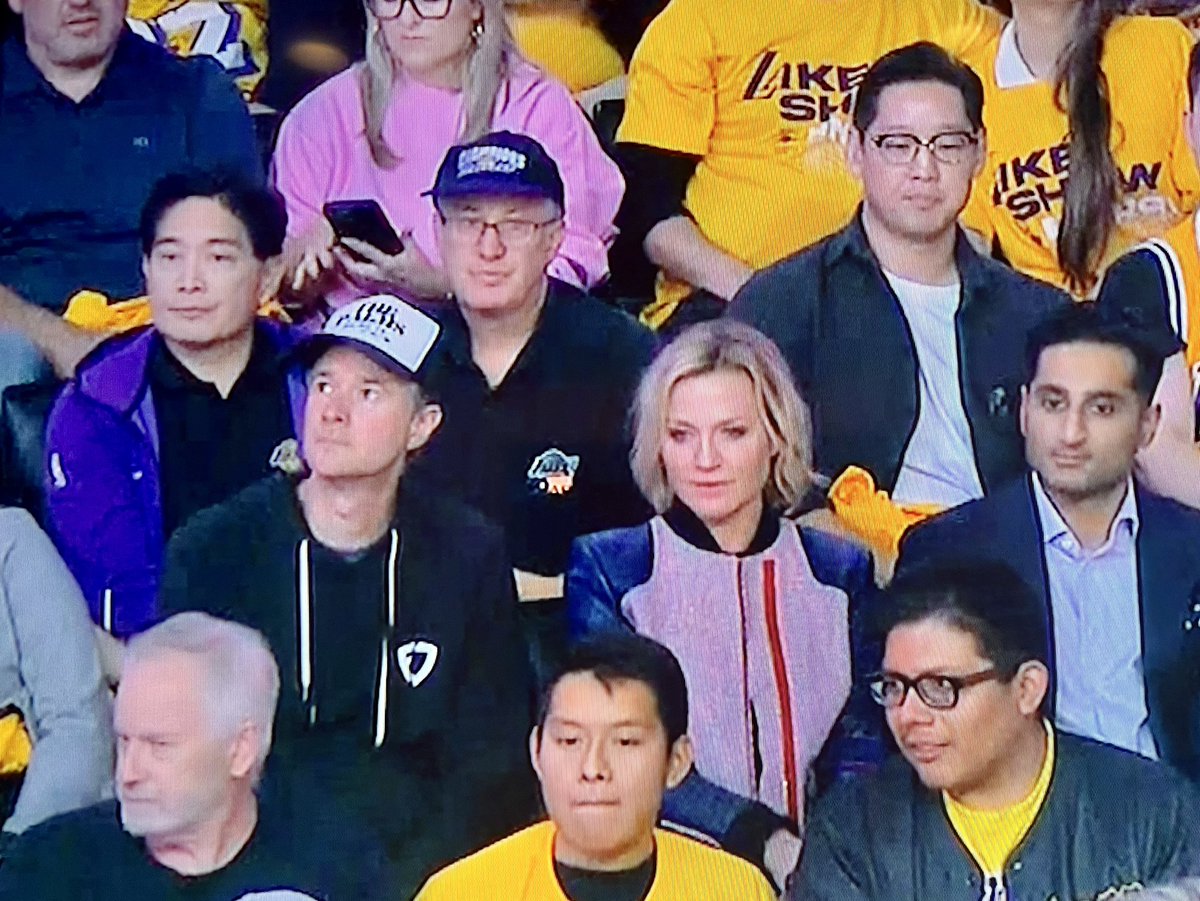 24th opener at Staples/Crypto with my long time friend Rich. First time we get on TNT thanks to <a href="/ShamsCharania/">Shams Charania</a> and <a href="/MichelleDBeadle/">Michelle Beadle</a> sitting in our section. #lakerswin