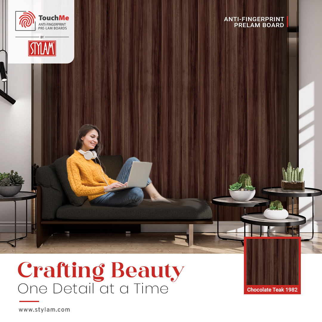 StylamLaminate's tweet image. Elevating interiors to the level of artistry, one meticulous detail at a time. Experience the allure of 'Touch Me' anti-fingerprint pre-lam boards by Stylam Laminates, where beauty meets innovation. ✨ 

#stylam  #prelamboard #AntiFingerprint #CleanSurfaces