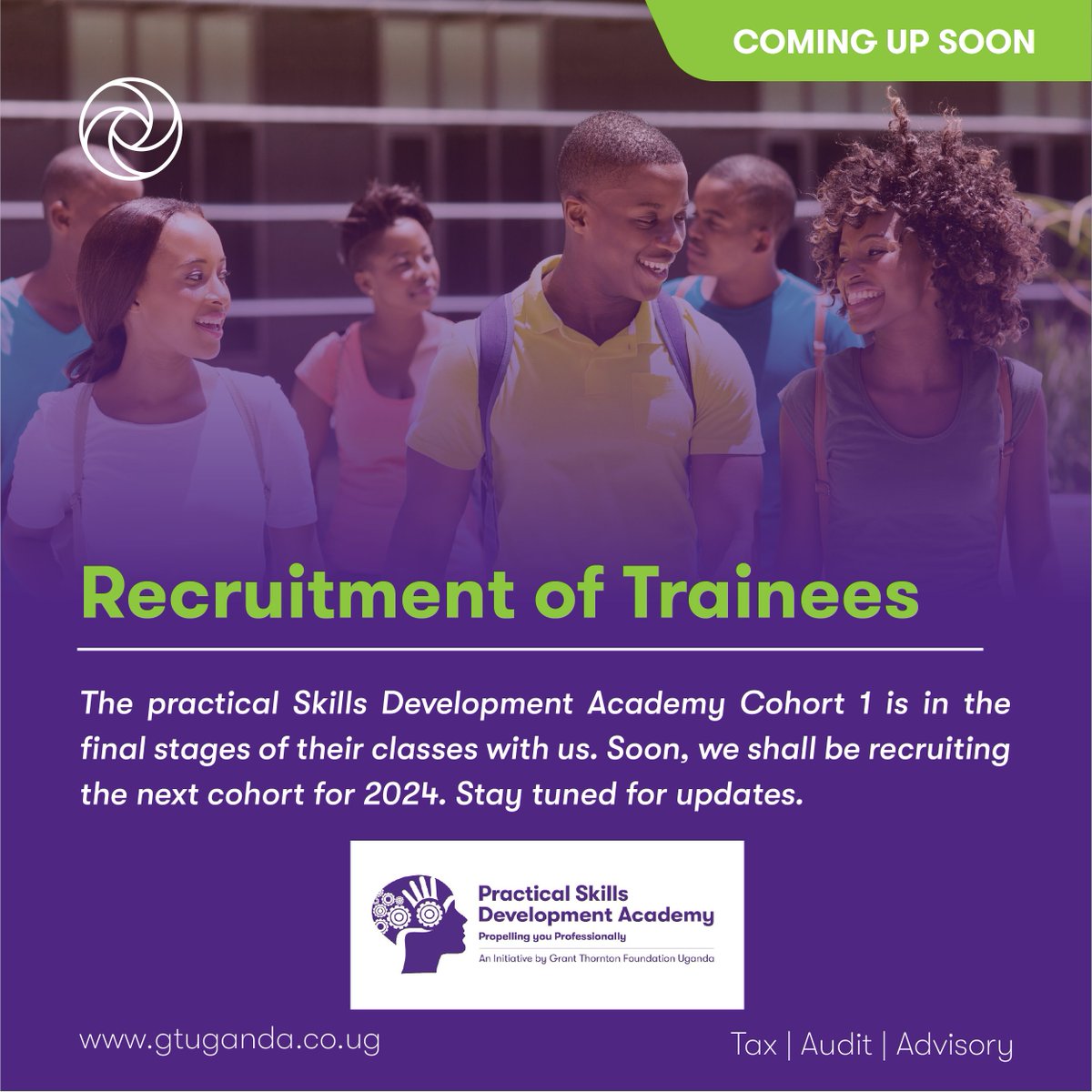 GtUganda's tweet image. 🌟 Our New Cohort of Graduate Trainees intake! 🌟
Coming Soon... 🚀
We are looking forward to impacting another 25 graduates. Stay tuned for an exciting journey ahead! 💼🎓 #GraduateProgram #FutureLeaders #ComingSoon