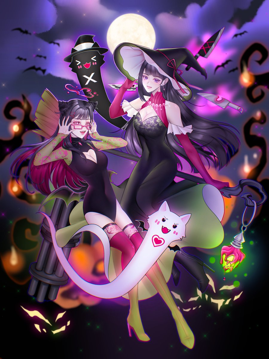 ❝ Spooky night ❞  

Submission for #KGFSpookySzn by <a href="/killergfnft/">KILLER GF</a> 

Spooky night with Killer girlfriend (#3 and #6) 
in halloween costume

♥ free claim tll 1 Nov ♥ (tips are appreciate) 
⬇️Claim page⬇️

#VGenChallenge