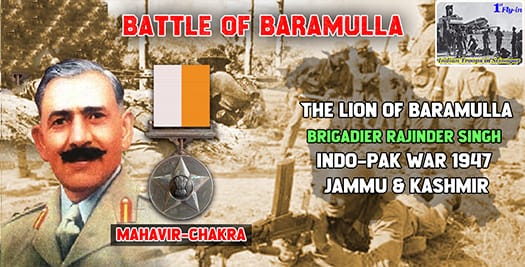 MDRafique683040's tweet photo. We should know about the real saviour of #Kashmir. With just 100 DOGRA troops, Brigadier Rajinder Singh, MVC defended J&amp;K against 6000 Pakis at Uri for 4 days in 1947. #2JKSTATEFORCES #IndianAirForce #KashmirWar #GuardiansOfTheSkies #Kashmir #ShauryaDiwas #ShauryaDiwas2023 https://t.co/NjbDZ69tEr